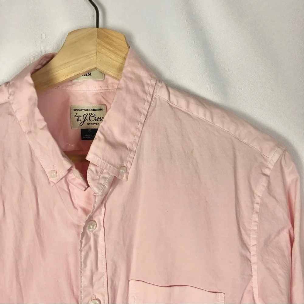 J.‎ Crew Slim Fit Stretch Secret Wash Garment Dyed Sport Long Sleeve Shirt S